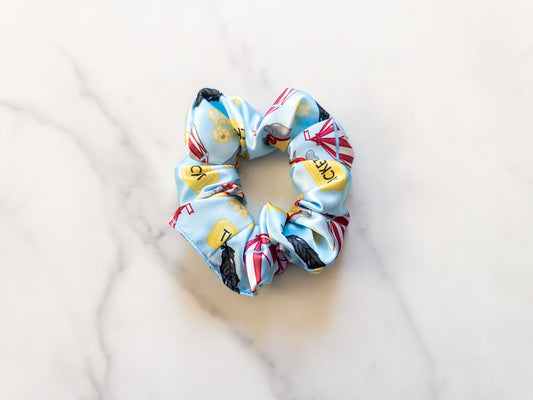 Satin Flying Elephant Scrunchie
