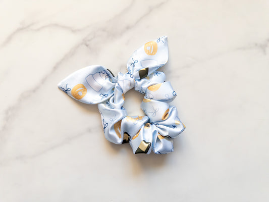 Satin Something Blue Bow Scrunchie