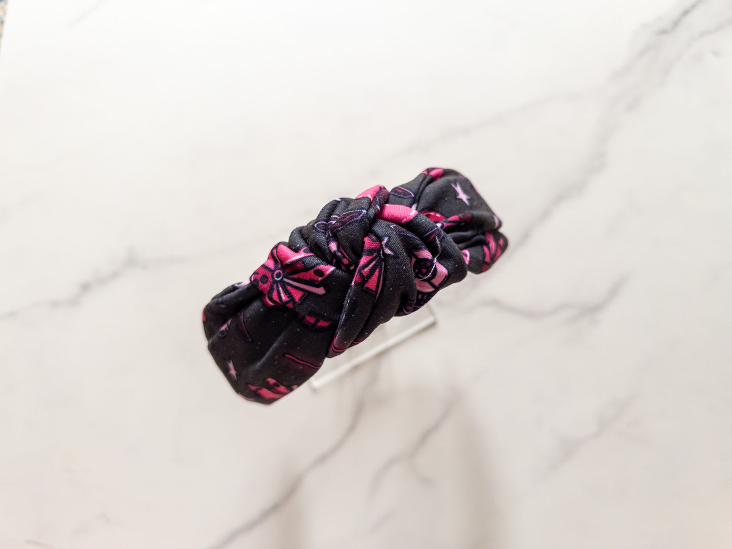 Pink Galaxy Top Knot Headband