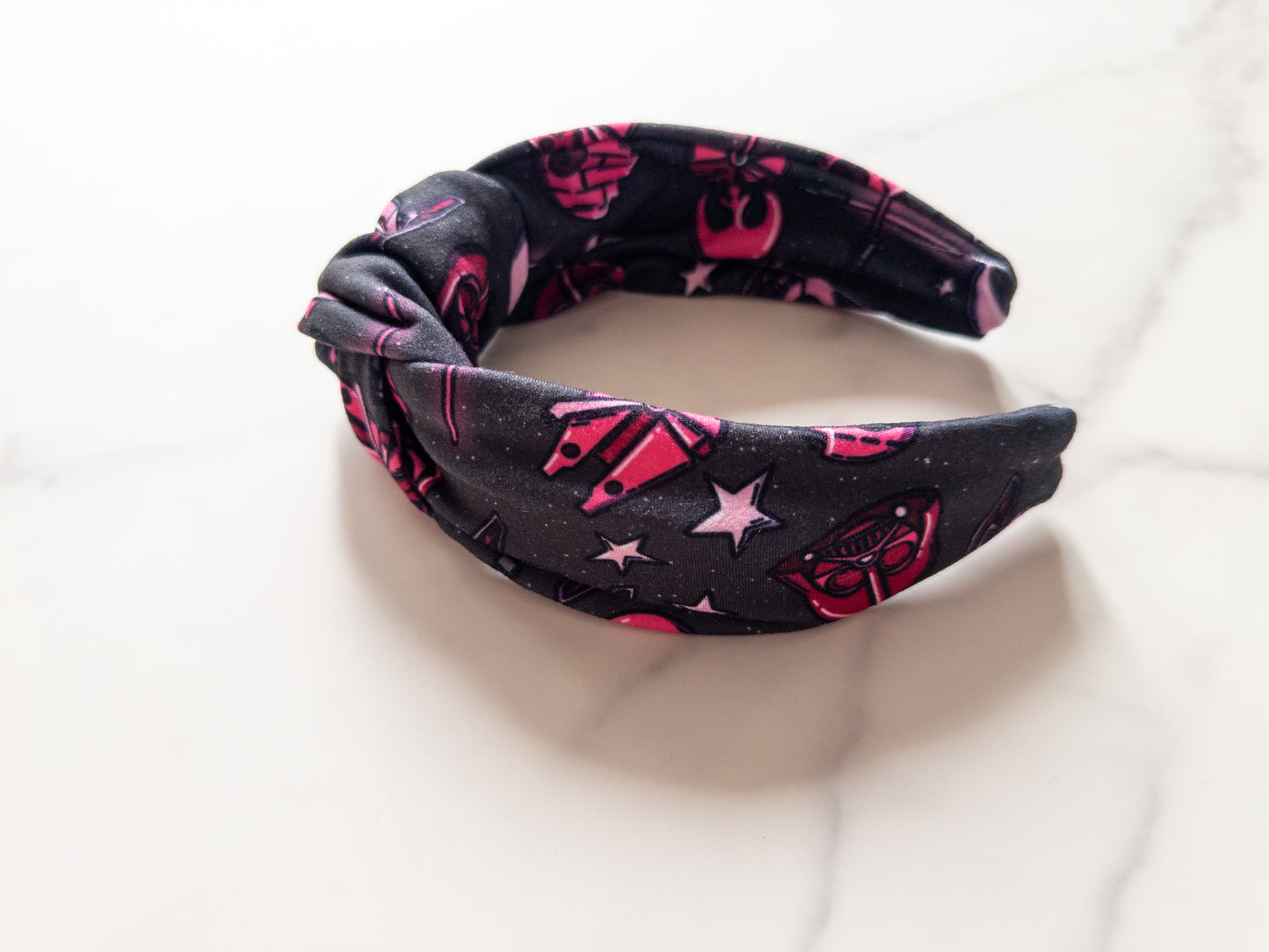 Pink Galaxy Top Knot Headband