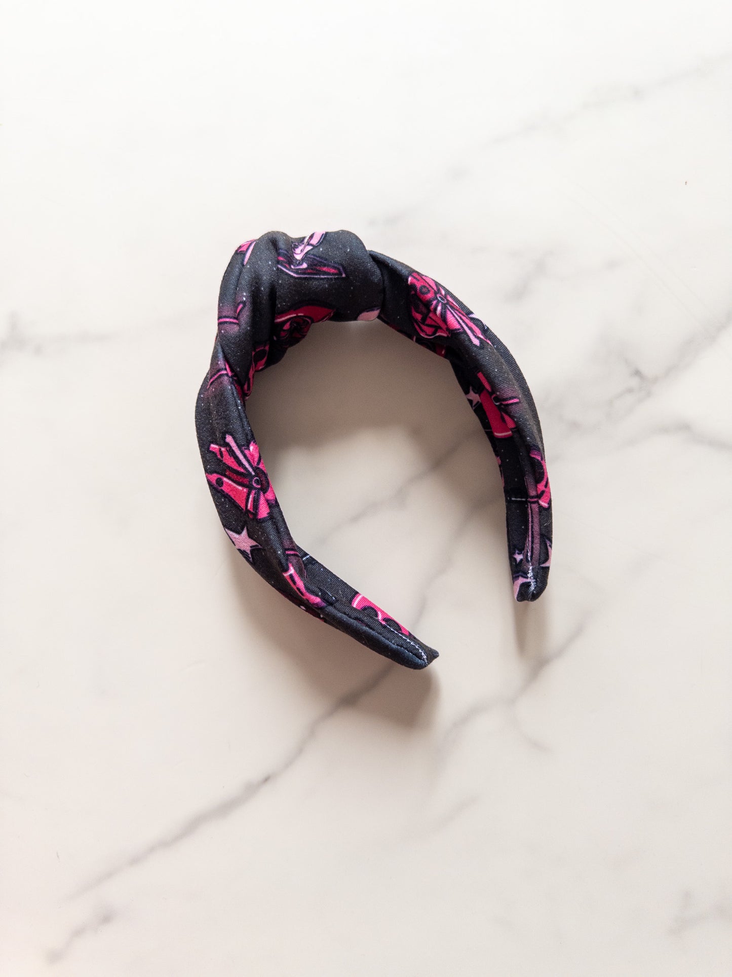 Pink Galaxy Top Knot Headband