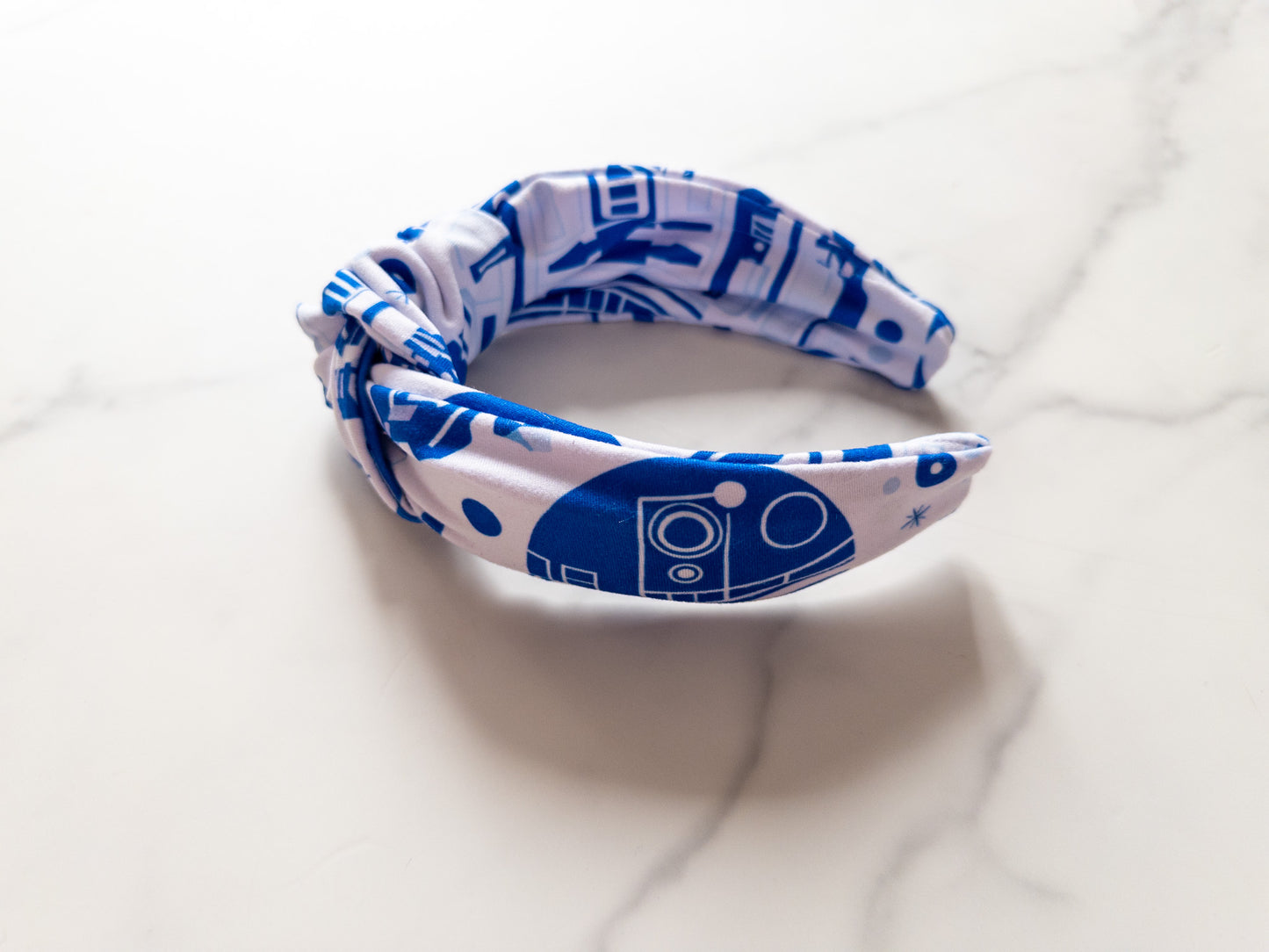 Blue Droid Top Knot Headband