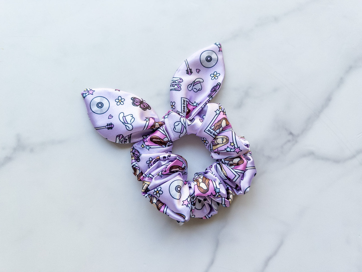 Satin Best Of Both Worlds Bow Scrunchie