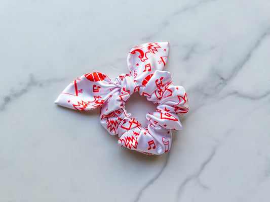 Satin School Spirit Bow Scrunchie