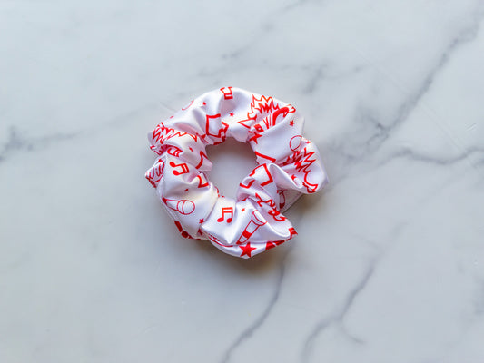 Satin School Spirit Scrunchie