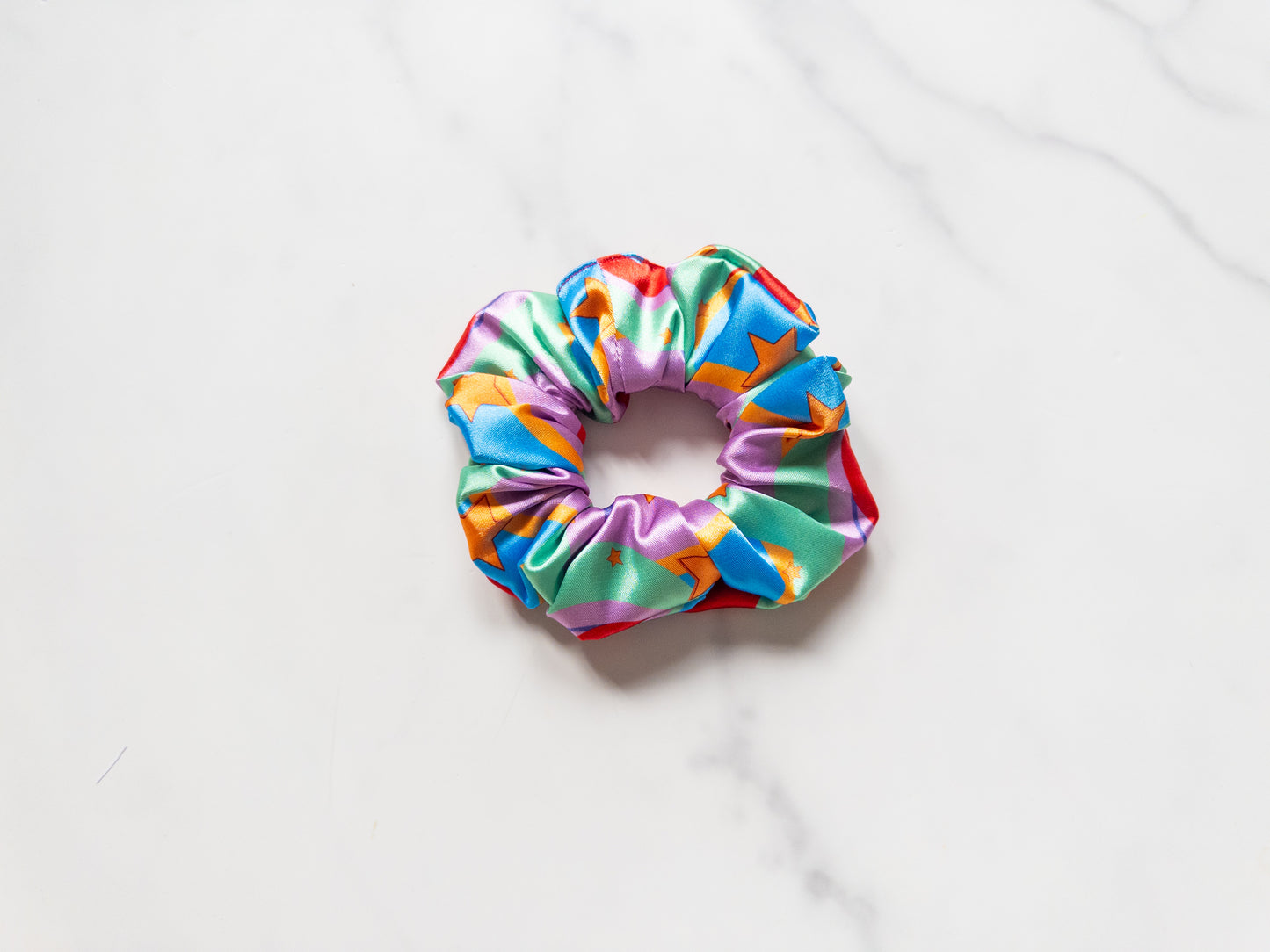 Satin Rock On! Scrunchie