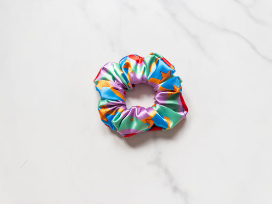 Satin Rock On! Scrunchie