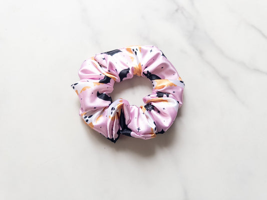 Satin Pink Hauntings Scrunchie