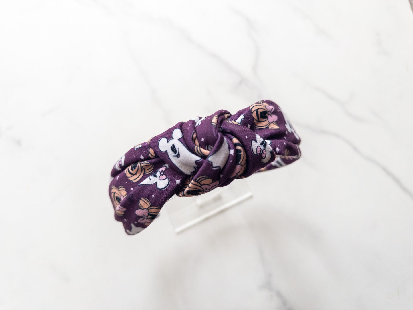 Pumpkins & Ghosts Top Knot Headband