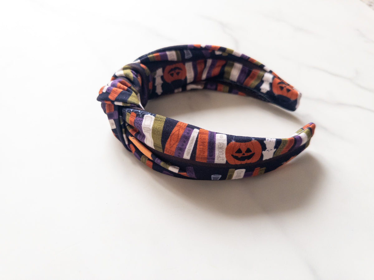 Spooky Bookish Era Top Knot Headband