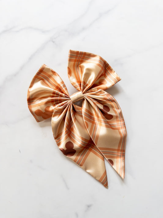 Autumnal Mousey Plaid Noelle Bow
