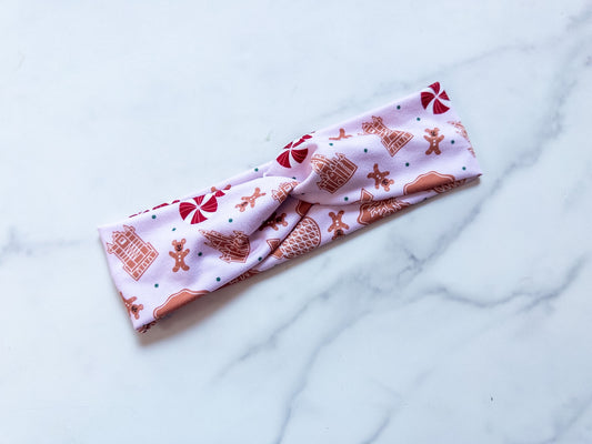 Gingerbread Park Icons Stretch Twist Headband