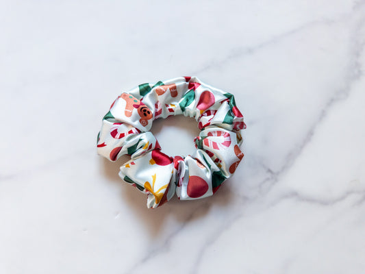 Satin Gingerbread Sweets Scrunchie