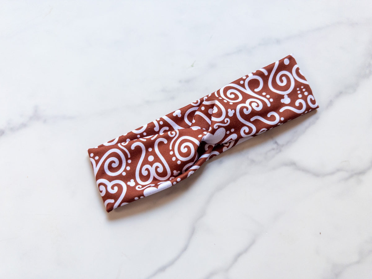 Gingerbread House Stretch Twist Headband