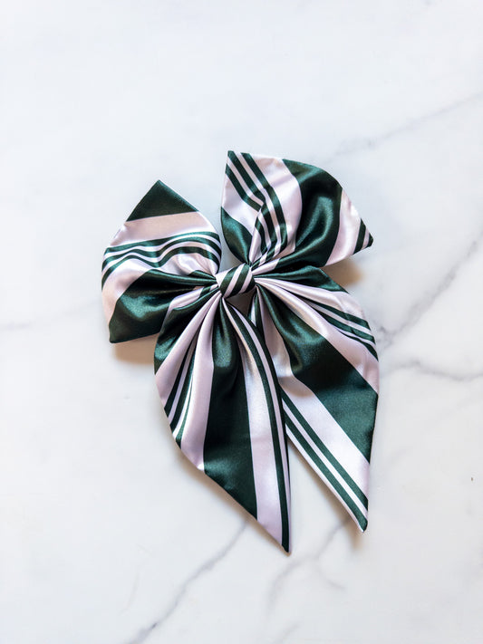 Green Candy Cane Noelle Bow