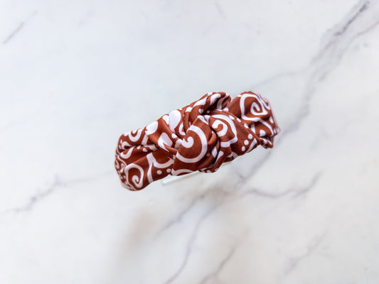 Gingerbread House Top Knot Headband