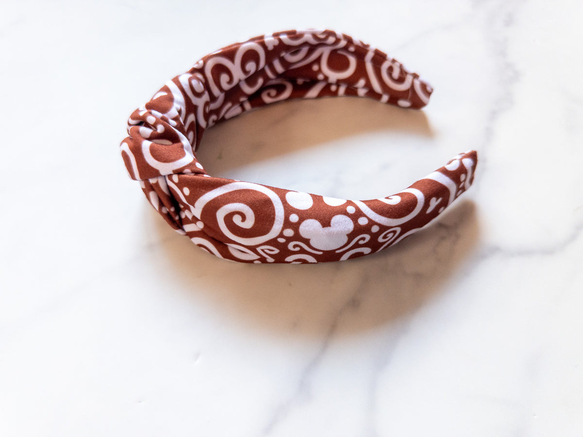 Gingerbread House Top Knot Headband