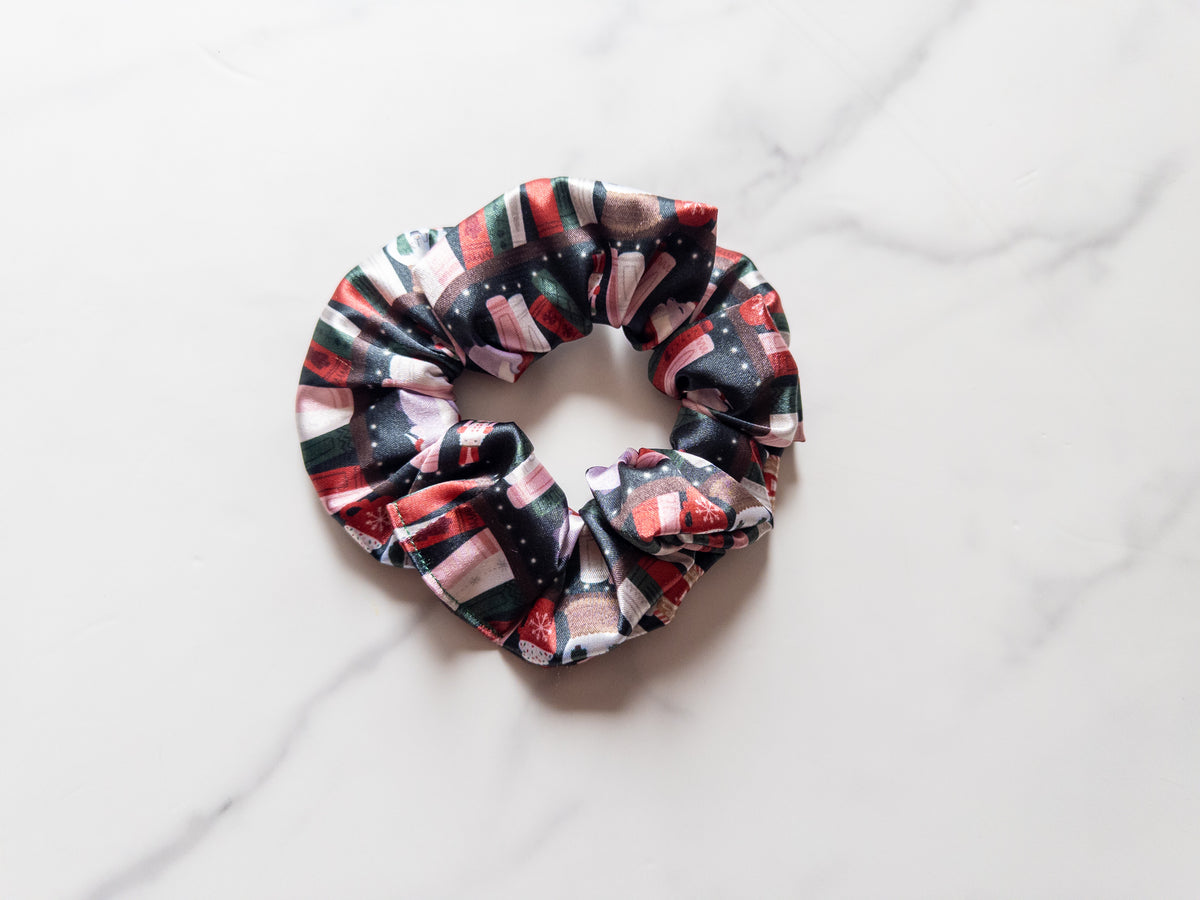 Satin Holiday Bookish Scrunchie