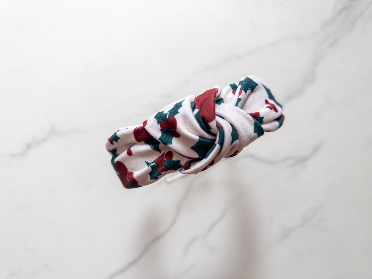 Holly Jolly Top Knot Headband