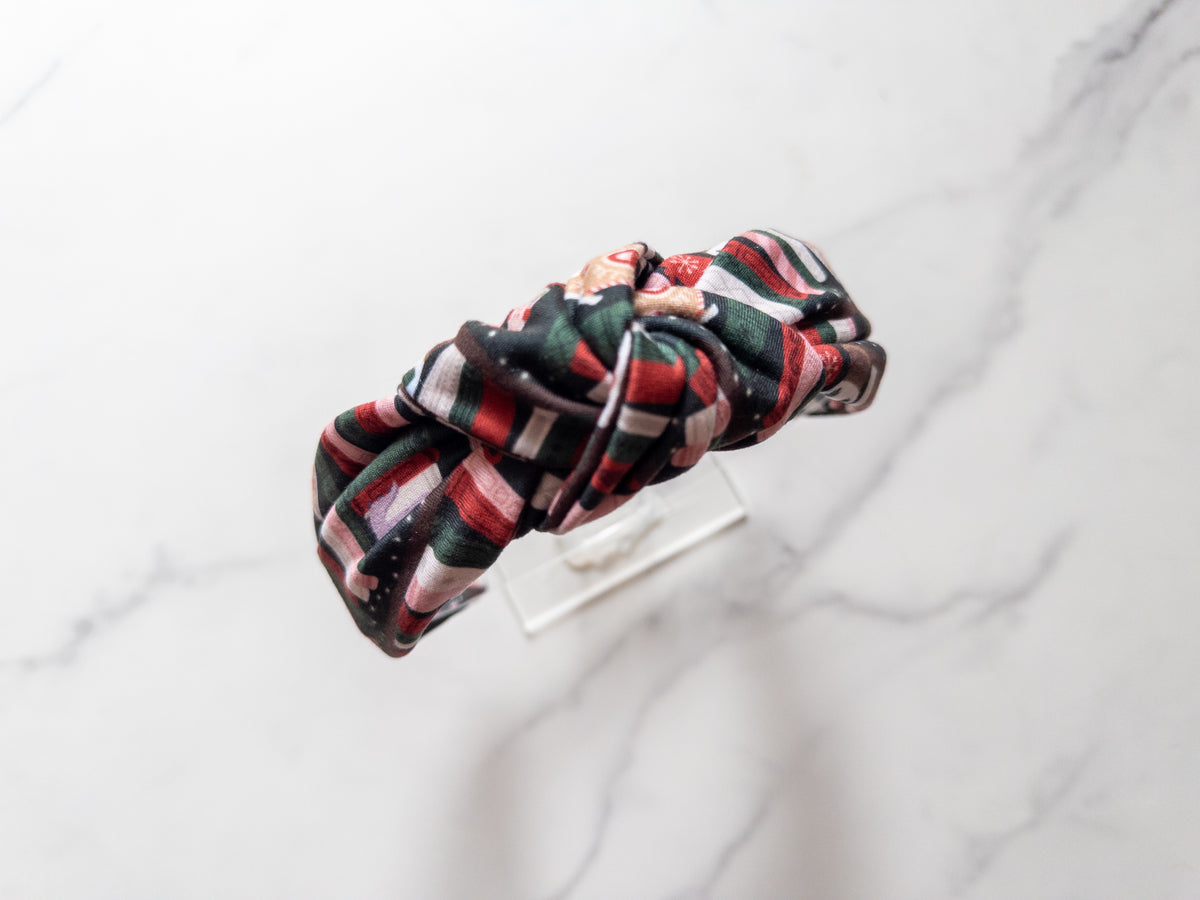 Holiday Bookish Top Knot Headband
