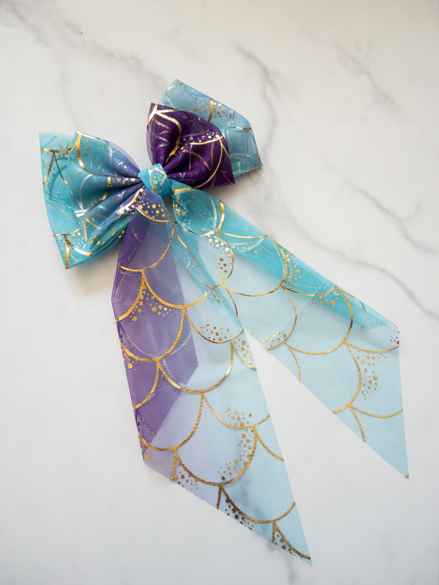 Mermaid Magic Tulle Hair Bow