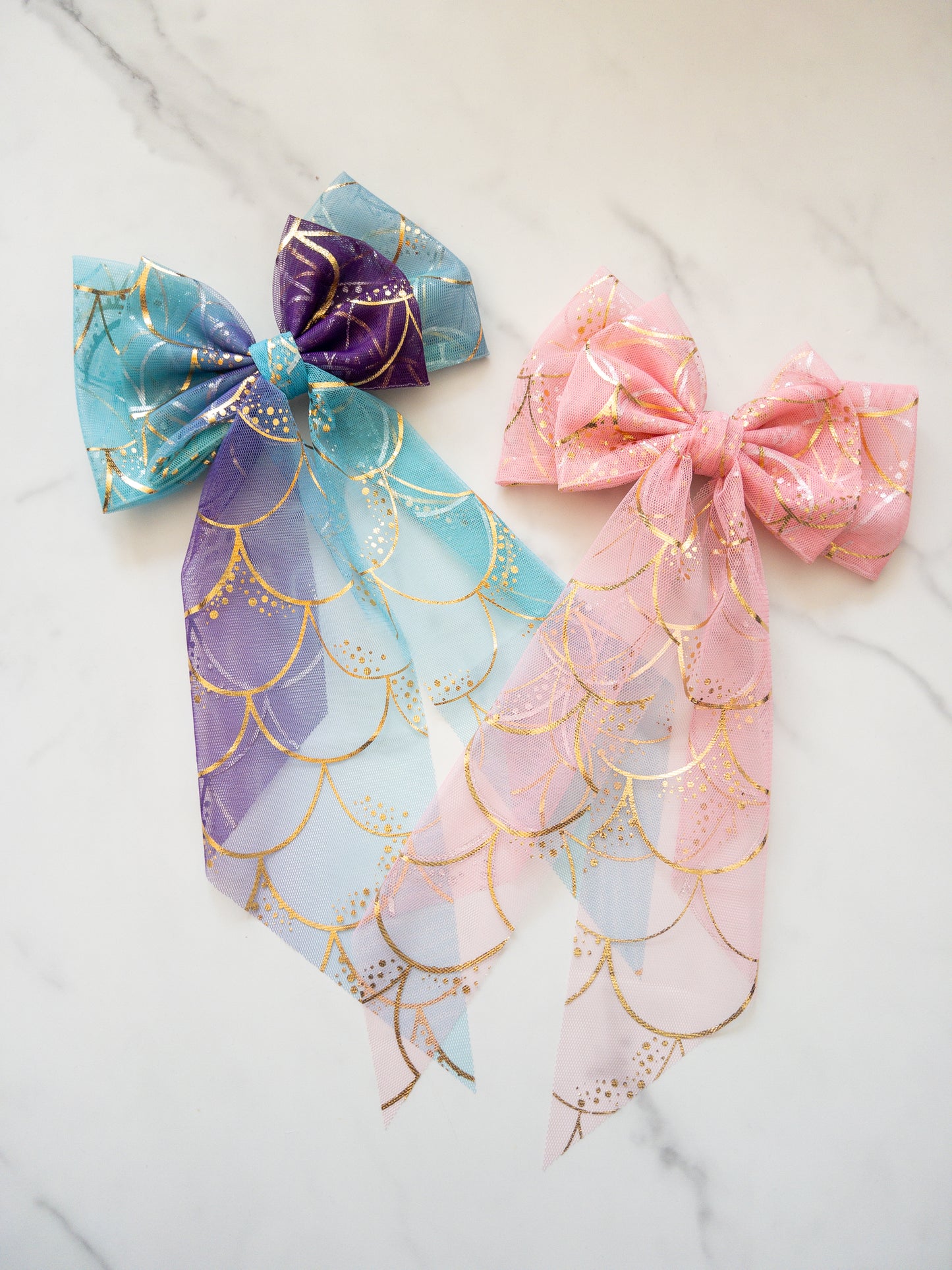 Mermaid Magic Tulle Hair Bow