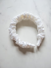 Load image into Gallery viewer, Flocked Floral Tulle Scrunchie Headband
