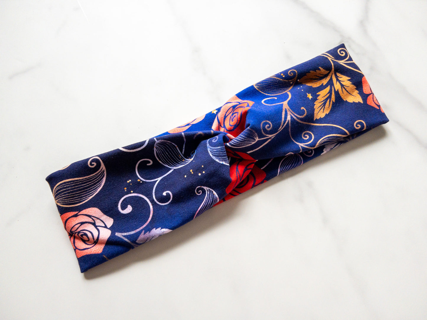 Enchanted Rose Stretch Twist Headband