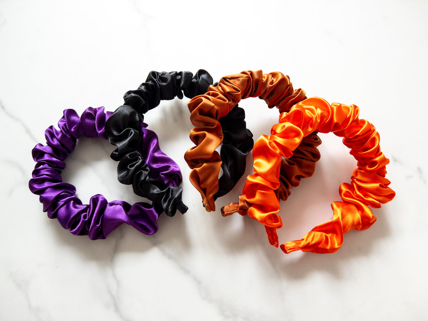 Seasonal Satin Scrunchie Headbands