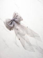 Load image into Gallery viewer, Seasonal Pearl Tulle Hair Bow
