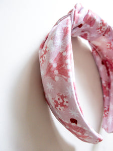 A Very Pink Christmas Top Knot Headband