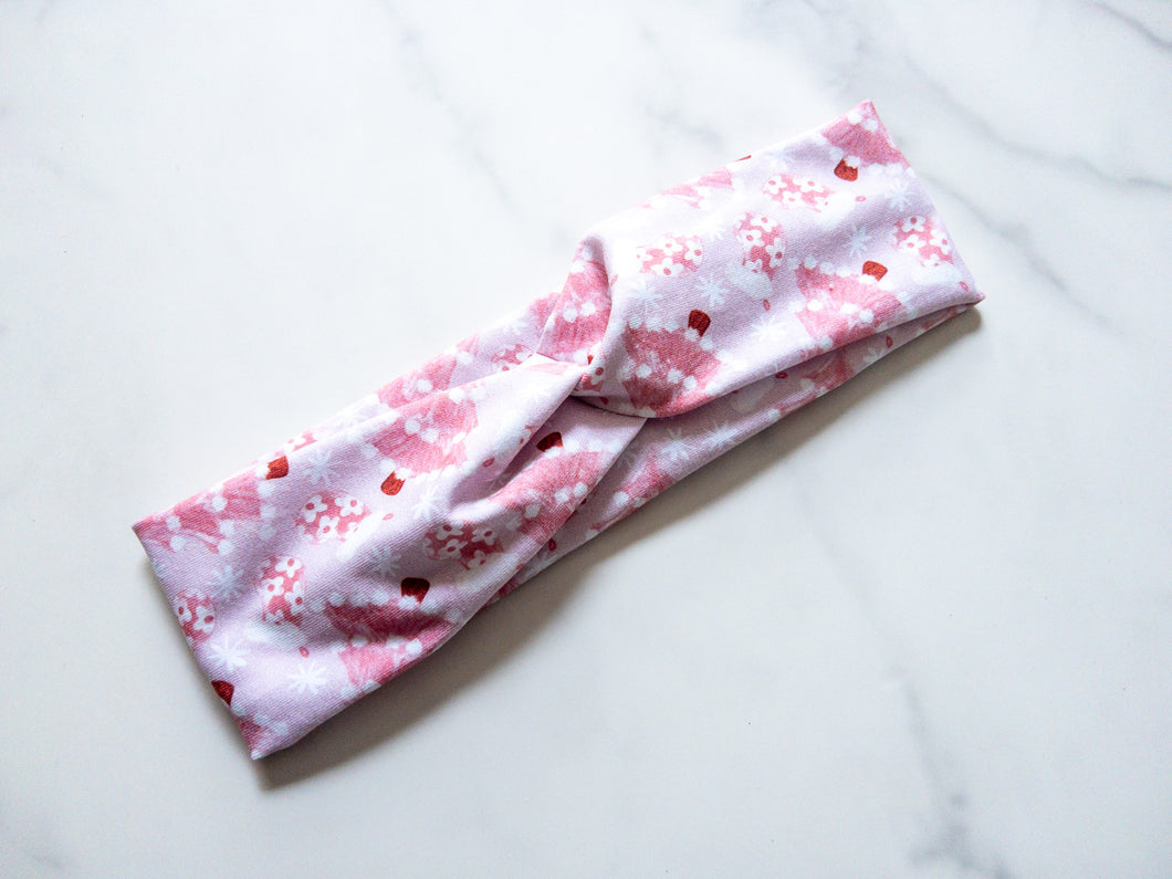 A Very Pink Christmas Stretch Twist Headband