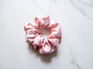 Satin A Very Pink Christmas Scrunchie