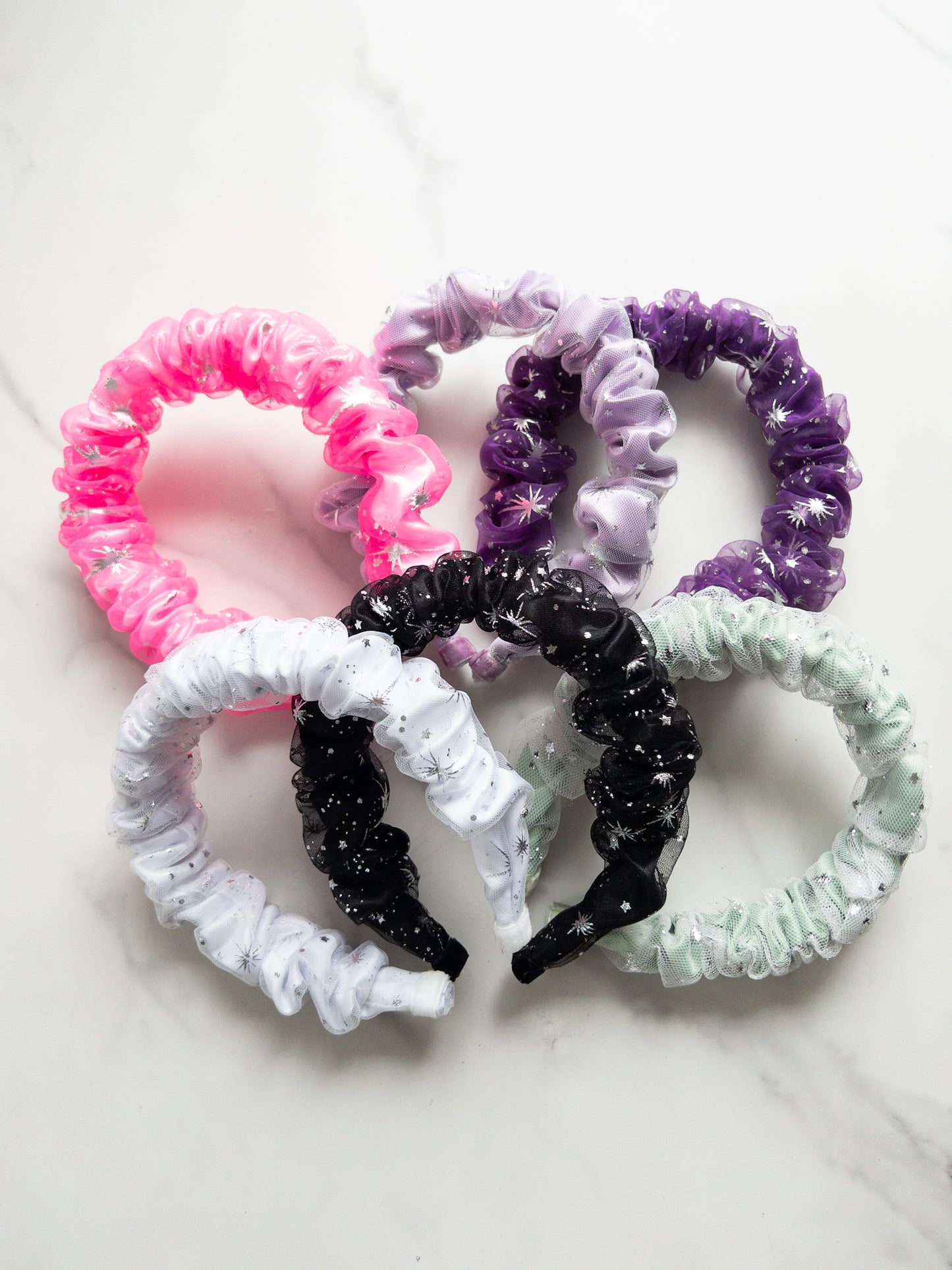 Silver Pixie Dust Scrunchie Headband