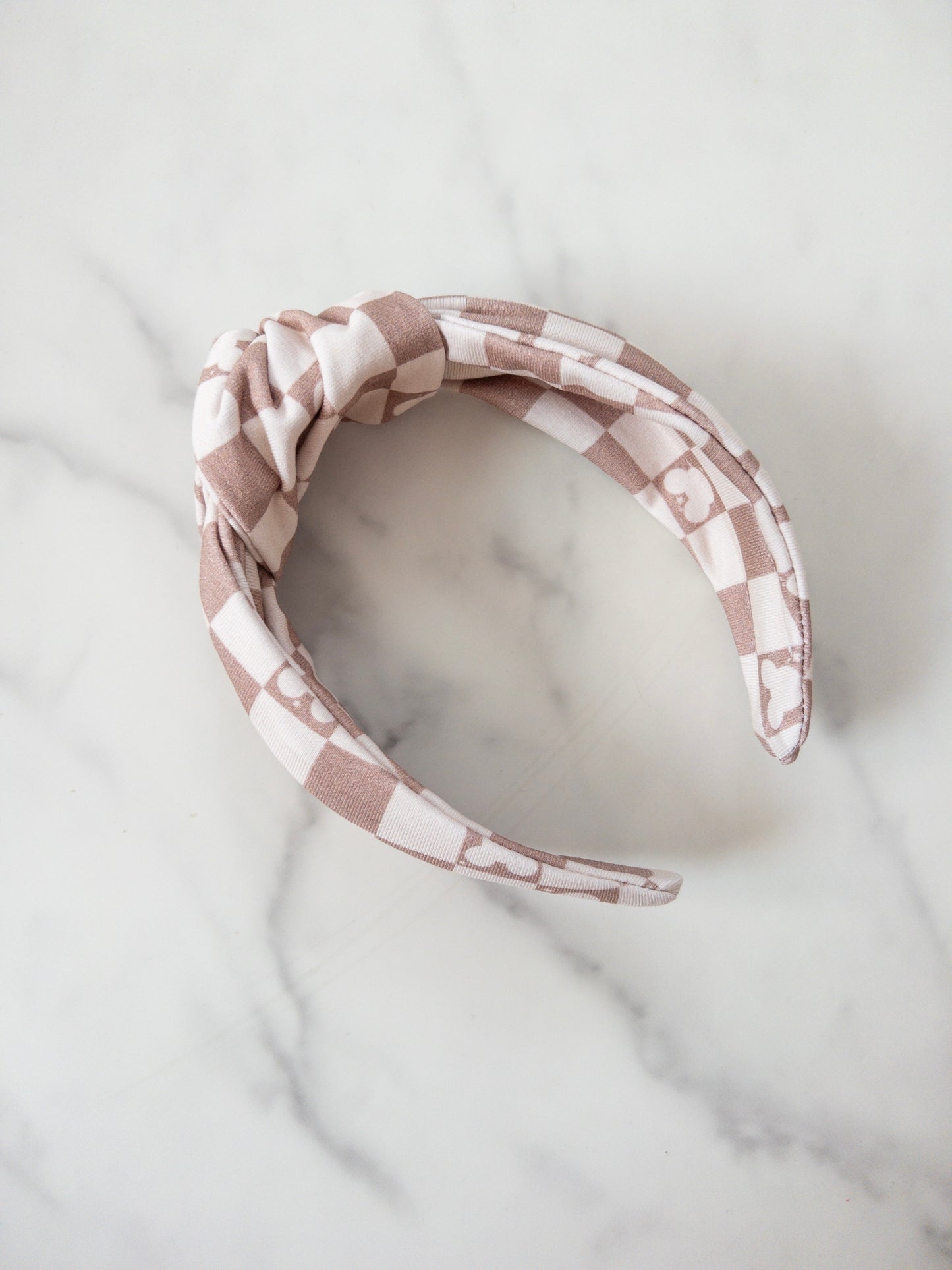 Checkered Magic Top Knot Headband