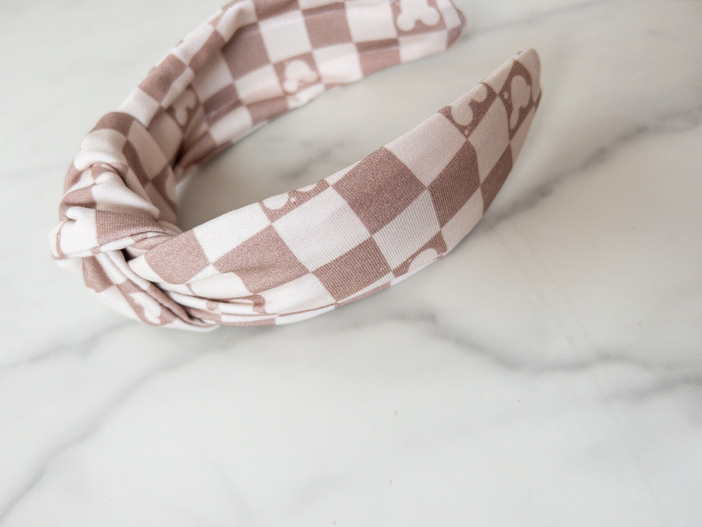 Checkered Magic Top Knot Headband