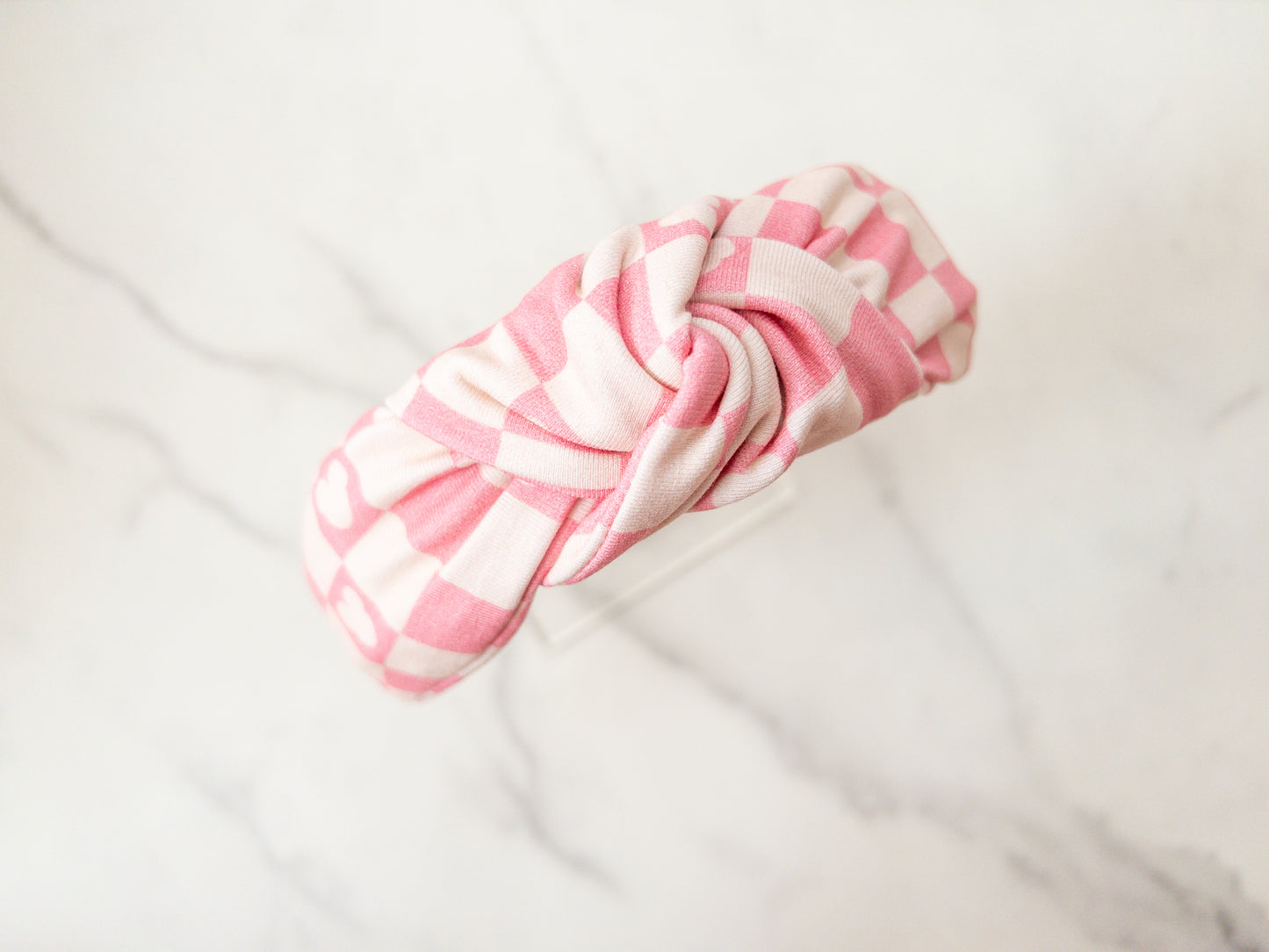 Checkered Magic Top Knot Headband