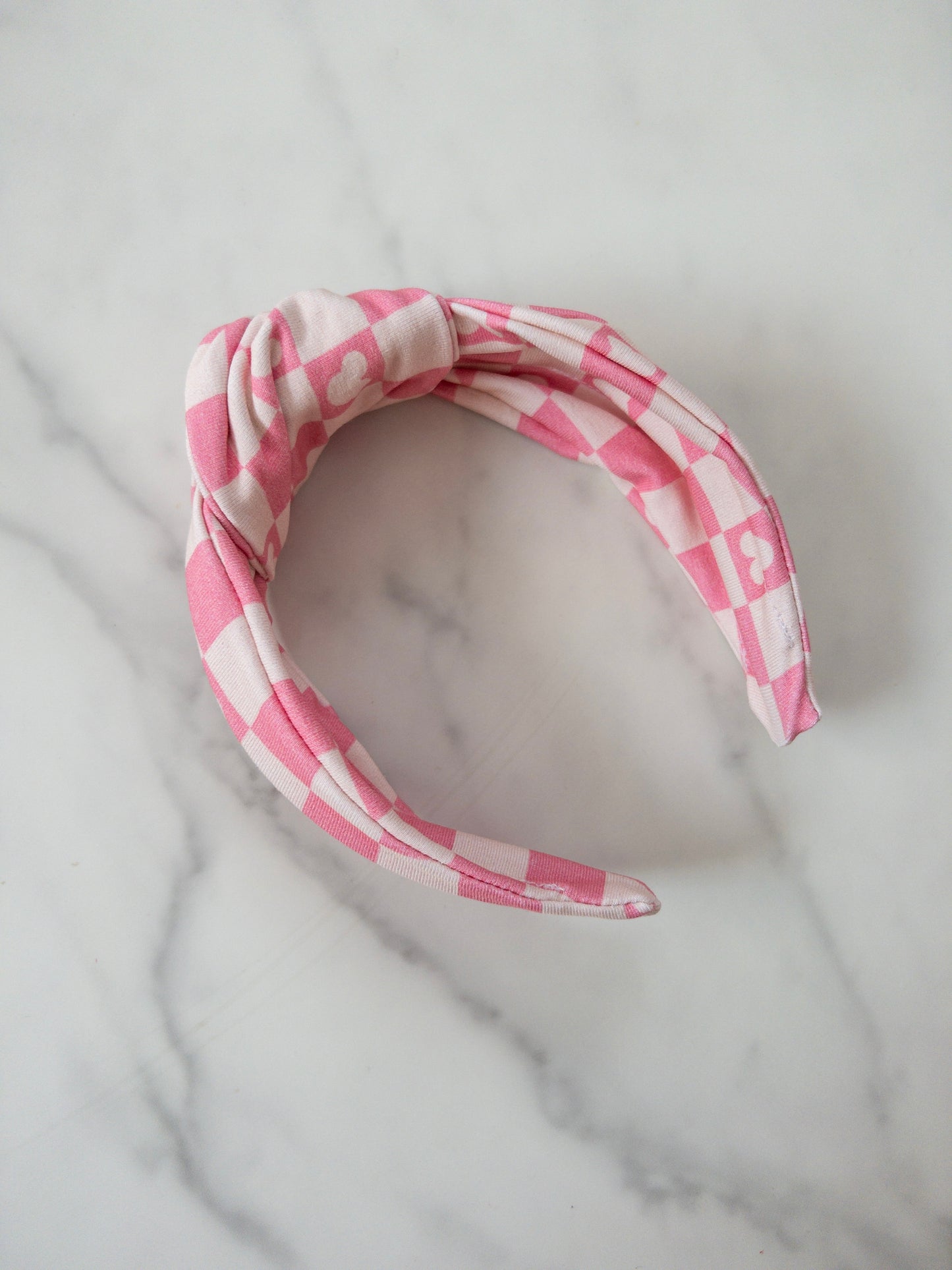 Checkered Magic Top Knot Headband