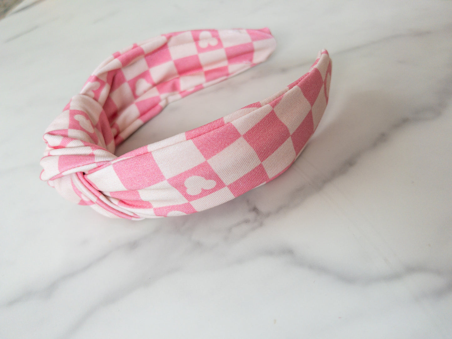 Checkered Magic Top Knot Headband