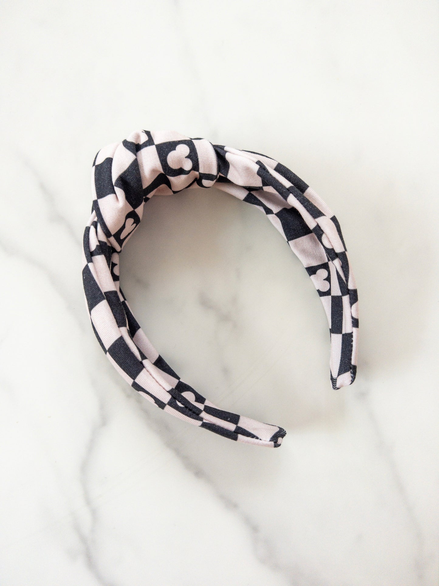 Checkered Magic Top Knot Headband