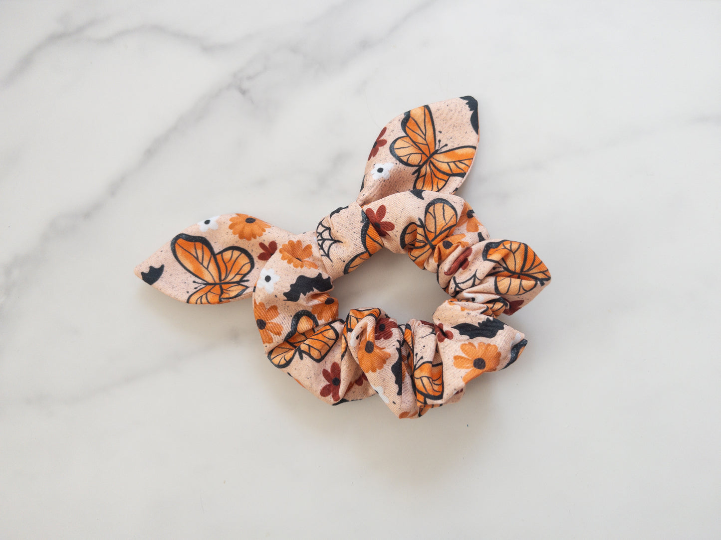 Spooky Butterflies Bow Scrunchie