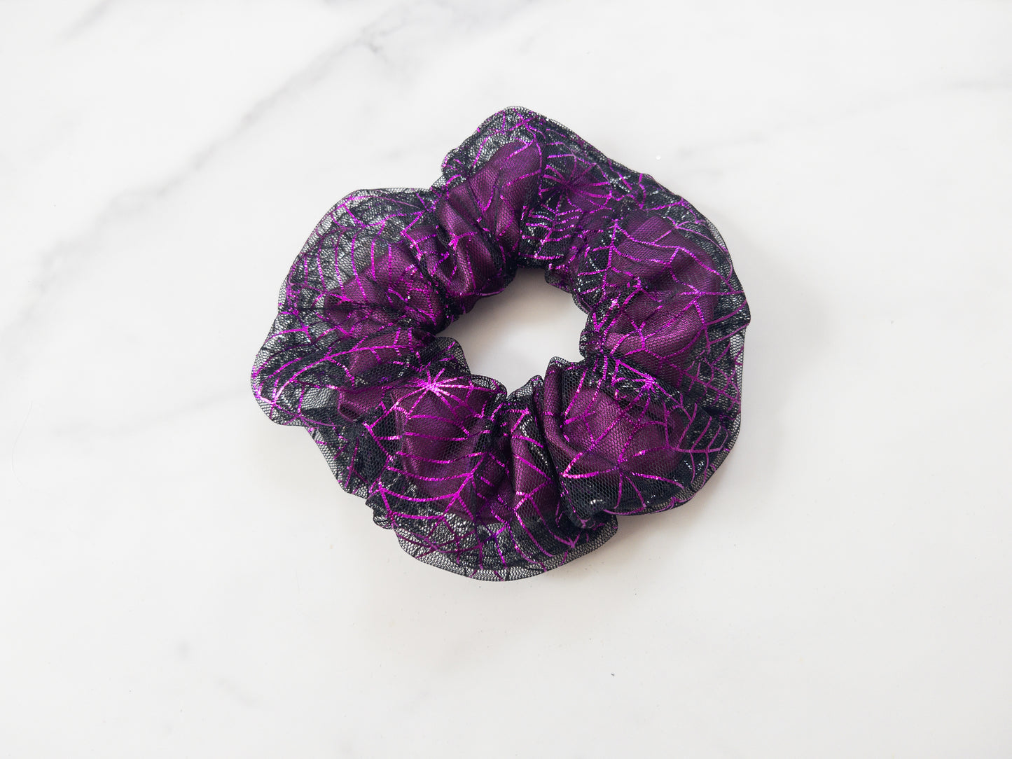 Spiderweb Tulle Scrunchie