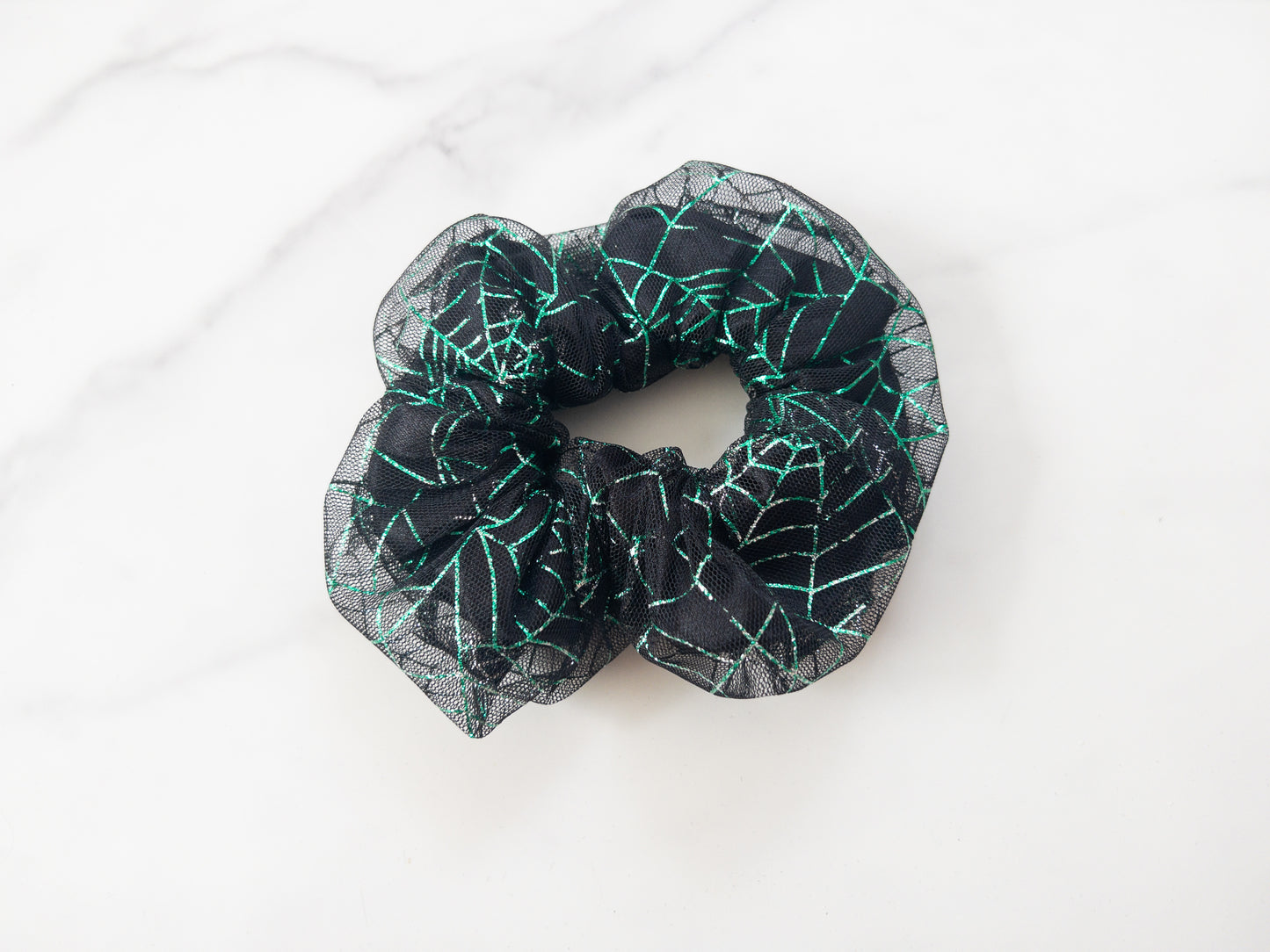 Spiderweb Tulle Scrunchie