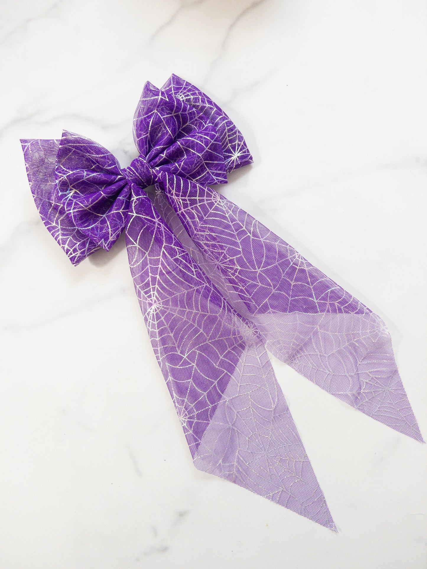 Spiderweb Tulle Hair Bow