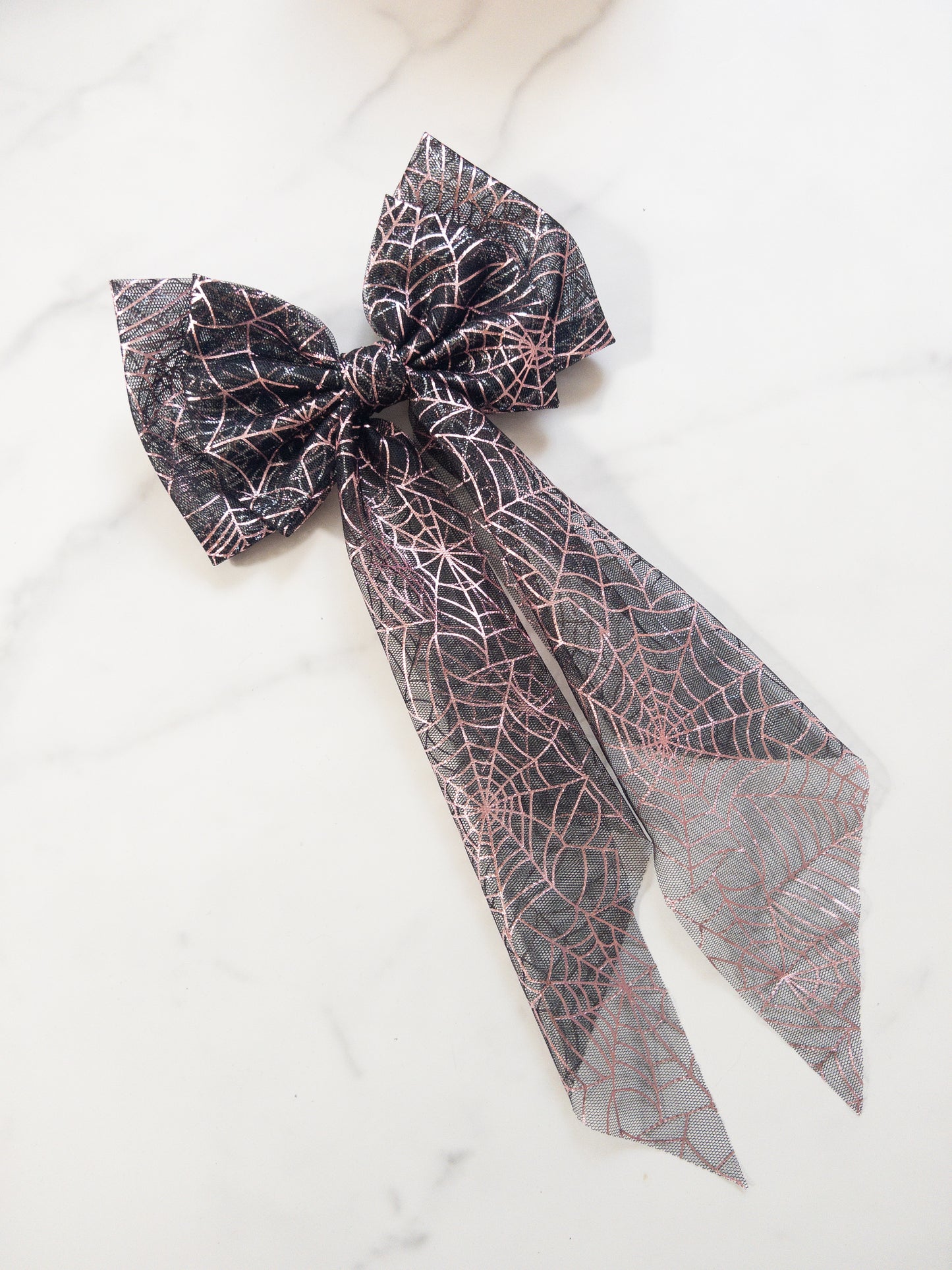 Spiderweb Tulle Hair Bow