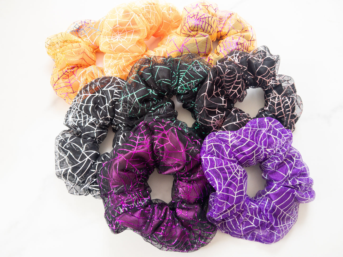 Spiderweb Tulle Scrunchie