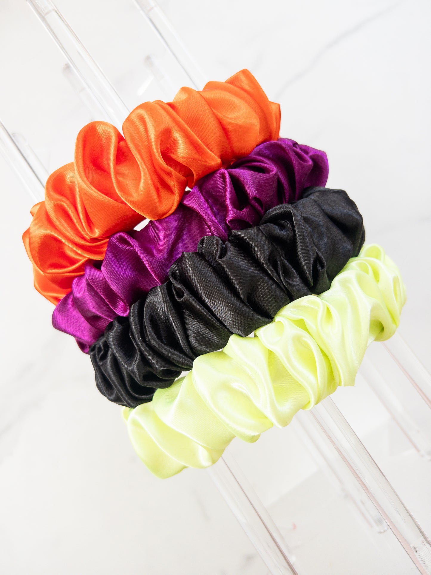 Seasonal Satin Scrunchie Headbands