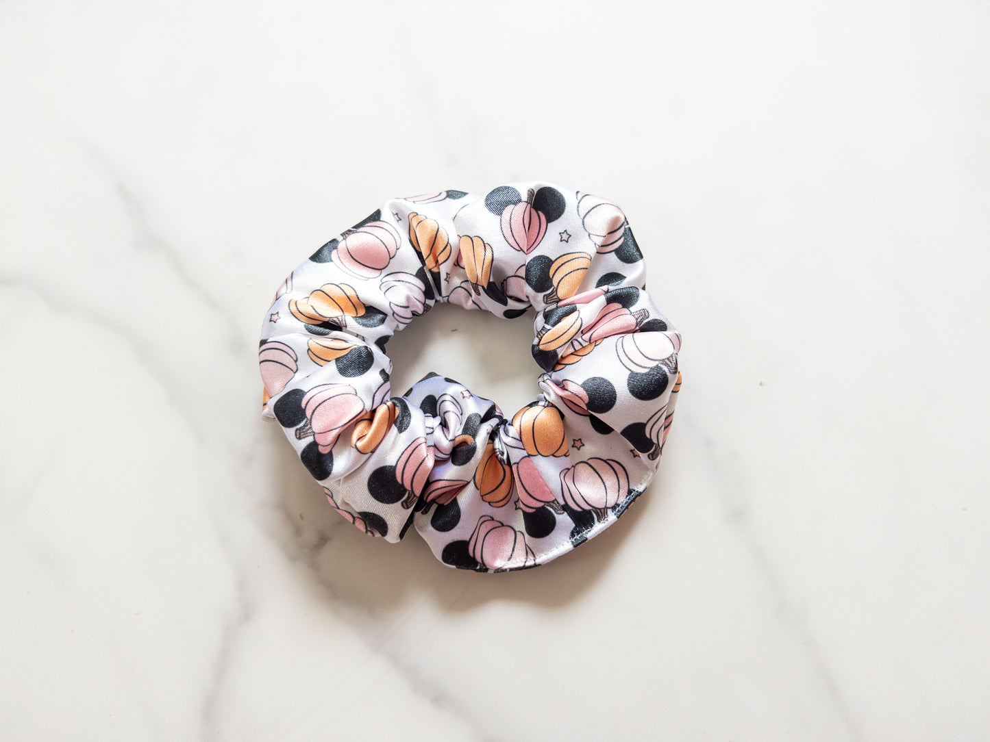 Satin Pumpkin Magic Scrunchie