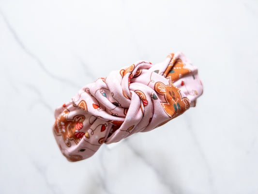 Pink Gingerbread Magic Top Knot Headband