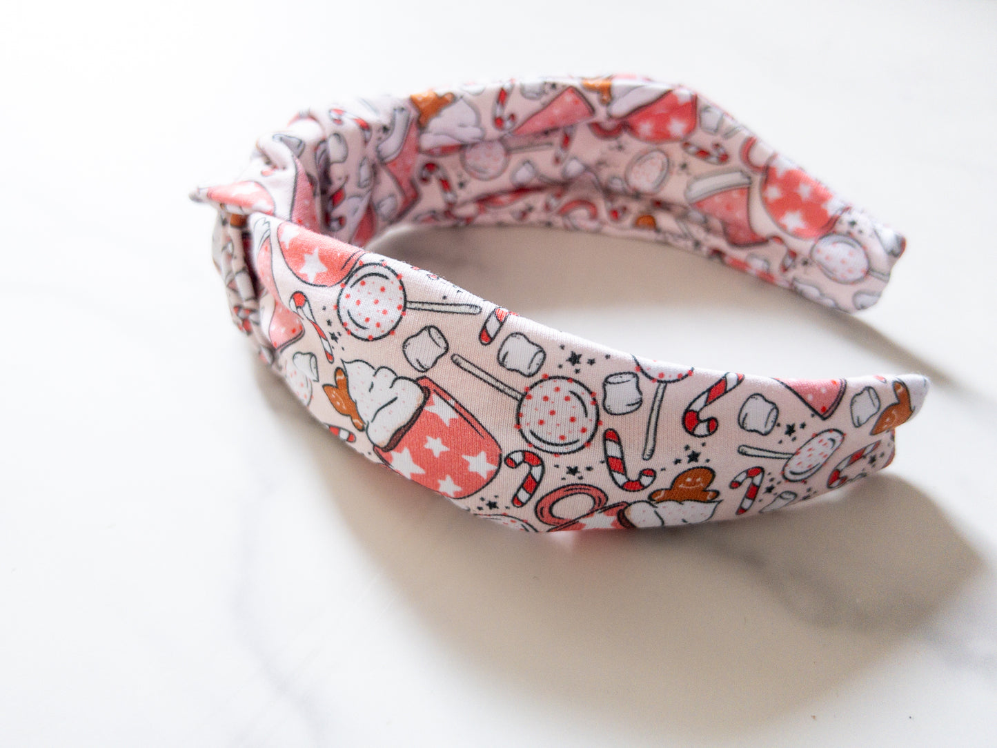 Pink Peppermint Top Knot Headband